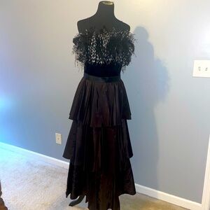 Like new ball gown w/ feather detail